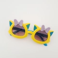 Occhiali da sole a forma di coniglio per bambini con orecchie gialle e fiocchi - Giallo