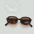 Retro ovale Mädchen-Sonnenbrille mit Schildpatt-Muster und braunen Polgläsern - Leopardenmuster