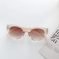 Lunettes de soleil carrées en cristal champagne avec verres dégradés marron - Champagne