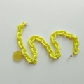 Catenella per occhiali in acrilico giallo con ciondolo smiley e ganci in silicone - Sorriso Giallo
