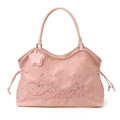 Rosa Beuteltasche mit silbernen Sternen und Badblue-Logo mit Wellenöffnung - Rosa