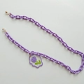 Cordon de masque violet clair avec pendentif tulipe pour lunettes enfants - Violet (Pendentif Tulipe)