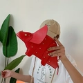 Creative red elephant crossbody bag with gold rivets and chain strap for women - Red