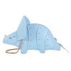 Cute light blue triceratops dinosaur crossbody bag with studs and golden chain strap - Sky Blue