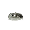Zilveren metallic clutch met golfstructuur en afneembare ketting voor avondfeesten - Zilver