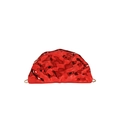 Bolso de noche rojo en acrílico con textura ondulada y cadena dorada elegante - Rojo