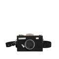 Creative black camera-shaped mini crossbody bag with Steal The Spotlight text - Black
