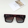 Oversized burgundy square sunglasses with clover cut-out detail and gradient lenses - Burgundy