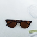 Kids' retro square sunglasses with tortoiseshell frames and UV400 protection lenses - Tortoise Frame Tea Lens