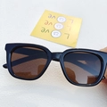 Oversized black square sunglasses with dark brown lenses for men and women - Dark Brown
