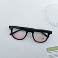 Kids vintage black square sunglasses with pink gradient lenses and UV400 protection - Black Frame with Blush Pink Lens