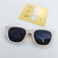 Oversized cream square frame sunglasses with dark lenses and minimalist design - Off White