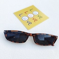 Men's fashion square sunglasses with tortoiseshell frames and dark lenses - Leopard Print