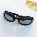Avant-garde oversized sunglasses with black frame and silver mirrored lenses for women - Black Frame Silver Mirror