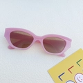 Gafas de sol ojo de gato rosa translúcido con lentes marrones UV400 retro chic - Rosa