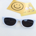 Occhiali da sole bianchi rettangolari alla moda con lenti polarizzate nere e protezione UV - Bianco Porcellana