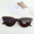 Cat eye sunglasses in dark brown translucent resin frames with tea lenses for 2024 fashion - Dark Tea