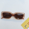 Fashionable jelly brown sunglasses with star-patterned lenses and UV protection - Star Pattern Lenses / Champagne