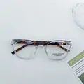 Occhiali quadrati da bambino tartarugati e trasparenti anti-luce blu con protezione UV400 - Montatura Trasparente Stanghette Leopardate