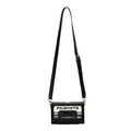 Bolso bandolera con forma de cassette retro negro y detalles gráficos de estilo vintage - Negro