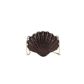 Dettaglio della pochette a conchiglia con paillettes bronzo e tracolla a catena oro - Canna di Fucile