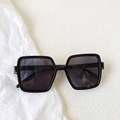 Classic black square frame sunglasses for children with UV400 protection and dark lenses - Black