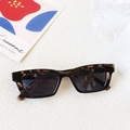 Kids vintage leopard print square sunglasses with dark UV400 protection lenses - Tortoise Shell