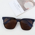 Lunettes de soleil carrées oversize avec monture marron foncé et verres teintés - Verre Café Thé