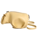 Quirky yellow animal-shaped crossbody bag with adjustable strap and silver zipper closure - Yellow