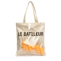 Transparent jelly tote bag with yellow rubber duck decor and LE BATELEUR print - Yellow & White