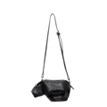 Borsa a tracolla nera a forma di ippopotamo in ecopelle opaca con chiusura a cerniera - Nero