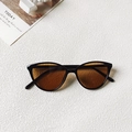 Occhiali da sole vintage gatto per bambini con montatura nera e lenti color ambra scuro - Montatura Nera Lenti Tè