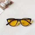 Occhiali da sole cat-eye per bambini con montatura nera e lenti colorate gialle - Montatura Nera Lenti Gialle