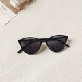 Occhiali da sole a gatto triangolari neri per bambini con lenti scure classiche - Nero e Grigio