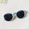 Occhiali da sole rotondi azzurri per bambini con lenti scure protettive UV400 - Celeste