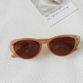 Λεπτομέρεια vintage γυαλιών ηλίου cat-eye σαμπανιζέ με πολωμένους καφέ φακούς - Σαμπανί