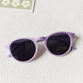 Occhiali da sole rotondi viola per bambini con finitura opaca e protezione UV400 - Viola