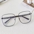 Occhiali quadrati anti-luce blu alla moda con montatura a semicerchio grigio fumo trasparente - Montatura Grigio Canna di Fucile Lente Trasparente