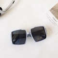 Kids wide frame diamond sunglasses in light grey purple with UV400 gradient lenses - Gray