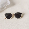 Gafas de sol de estilo ojo de gato para niños con montura blanco crema y lentes grises - Blanco Roto