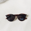 Polarisierte Kinder-Sonnenbrille mit rundem Rahmen in Schildpatt-Optik und UV400 - Leopardenmuster