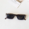 Translucent taupe square frame kids sunglasses with UV400 protection and dark lenses - Transparent Gray