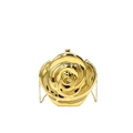 Elegant gold rose-shaped acrylic clutch bag with a glossy mirror finish and chain strap - Standard Chain Version / Gold
