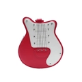 Borsa a tracolla a forma di chitarra in rosso e bianco con dettagli di rivetti in metallo - Rosso