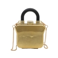 Mini metallic gold toast-shaped acrylic evening bag with top handle and chain strap - Toast Bread Shape (款一)