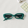 Occhiali da sole cat eye verde scuro con montatura spessa in stile retrò chic vintage - Occhi di Gatto Montatura Spessa e Bordo Largo Verde Scuro (Cang Green 8)