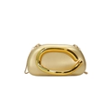 Bolso de noche dorado elegante con hebilla metálica gruesa y cadena fina de hombro - Dorado