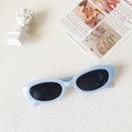 Minimalistische lichtblauwe vierkante zonnebril voor kinderen met donkere glazen - Jelly Blauw