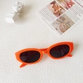 Lunettes de soleil enfant tendance orange vif avec monture ovale et protection uv - Orange