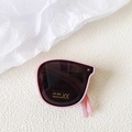 Gafas de sol plegables rosas para niños con protección UV400 y lentes con certificado CE - Rosa Claro / Lentes Grises